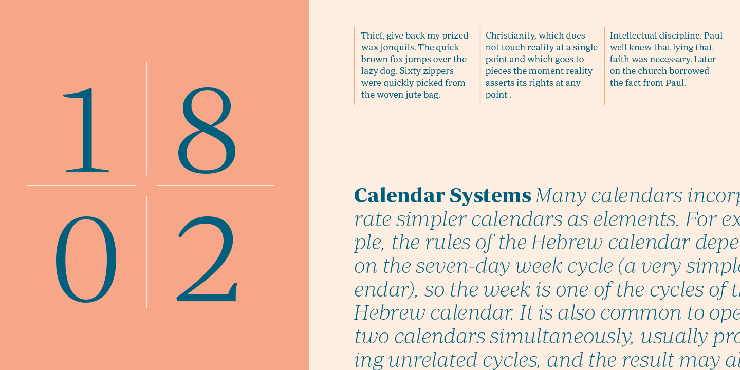 Ejemplo de fuente Periodico Text Medium Italic